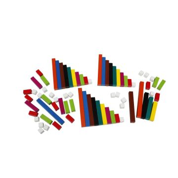 Plastic Cuisenaire Rods student pack - 10 Colours (74 pieces)