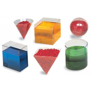 Clear Plastic Geometric Volume (Set of 6)