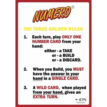 Numero® Rules Poster 
