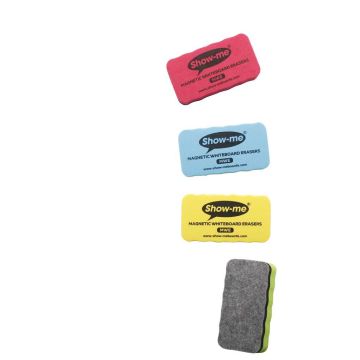 Show-me Magnetic Whiteboard Eraser - Set of 4