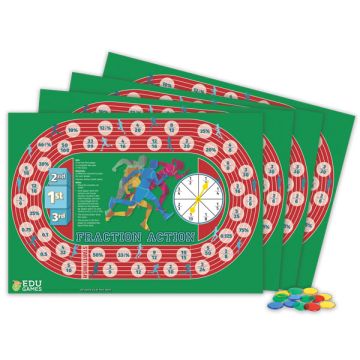 Fraction Action Maths Game (Set of 4) - Dr Paul Swan